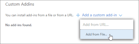 Add custom add-in
